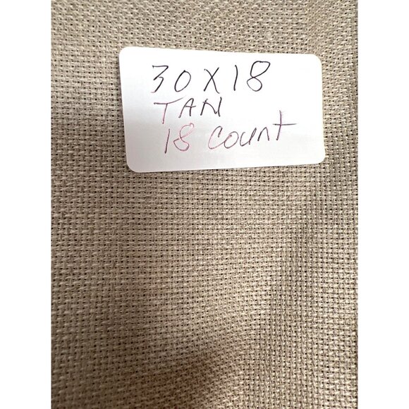 30x18 Tan Aida Cross Stitch Fabric 14 Count - Picture 2 of 2